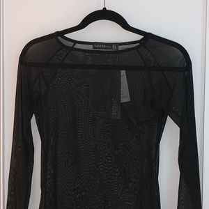 Black see through long sleeve